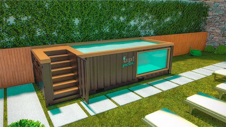 Projeto de piscina container